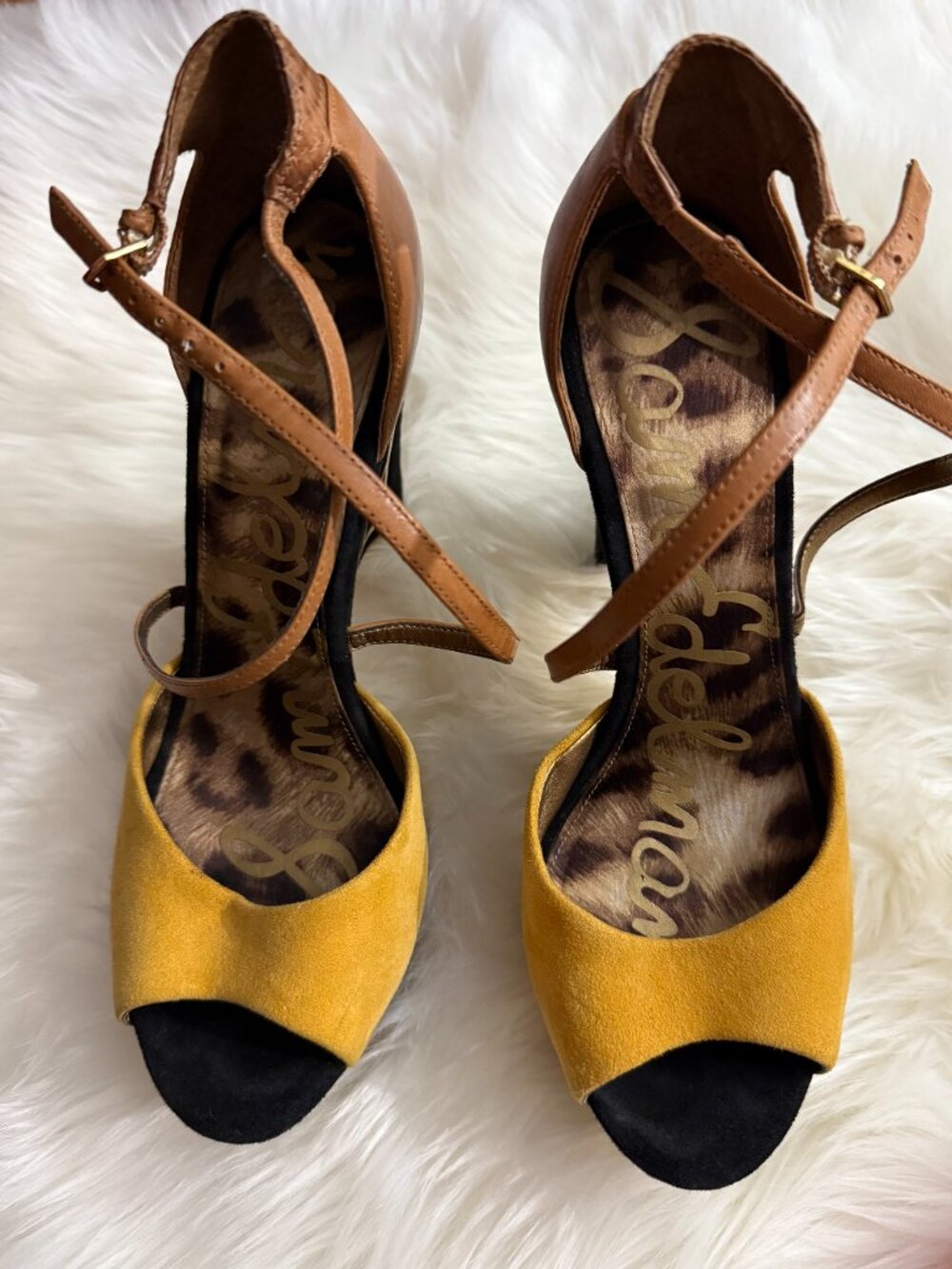 Vintage Sam Edelman Tegan Architectural Platform Heels Size 10 - Picture 2 of 4